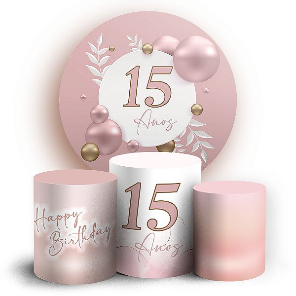 KIT Redondo e Trio - 15 anos - Sublimado 3D