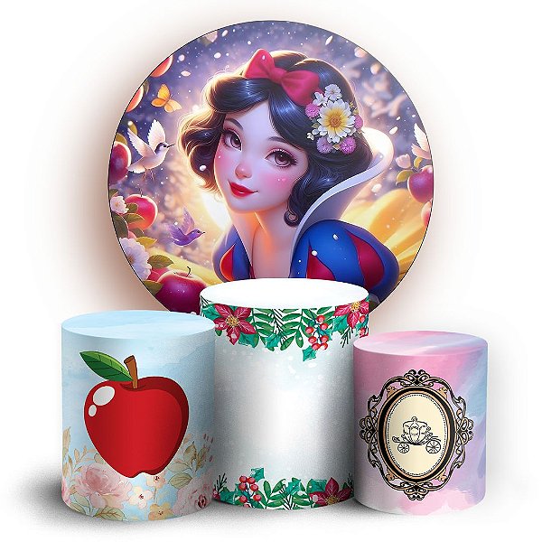 KIT Redondo e Trio - Branca de Neve - Sublimado 3D