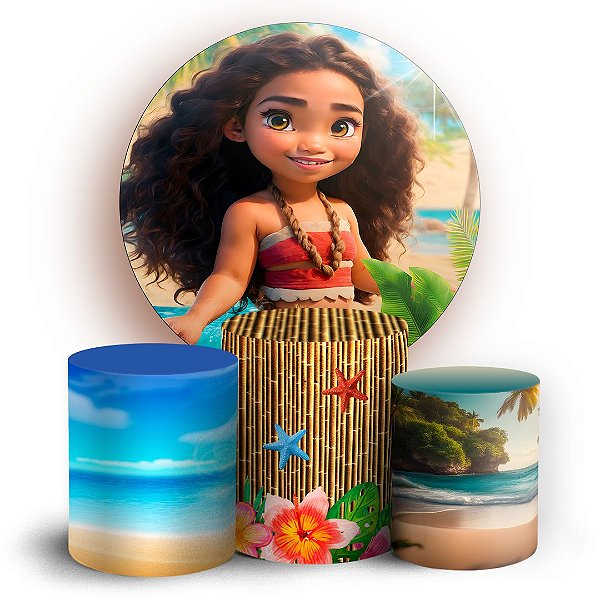 KIT Redondo e Trio - Moana Baby - Sublimado 3D