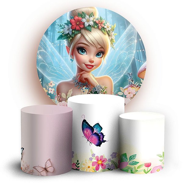 KIT Redondo e Trio - Tinker Bell - Sublimado 3D