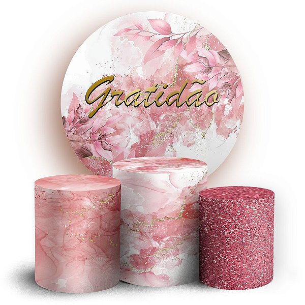 KIT Redondo e Trio - Gratidão - Sublimado 3D