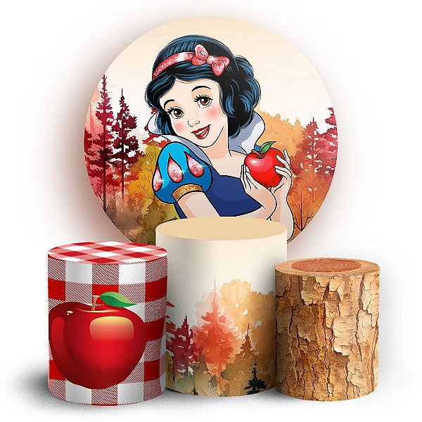 KIT Redondo e Trio - Branca De Neve - Sublimado 3D