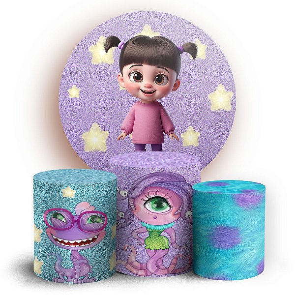 KIT Redondo e Trio - Monstros SA - Sublimado 3D