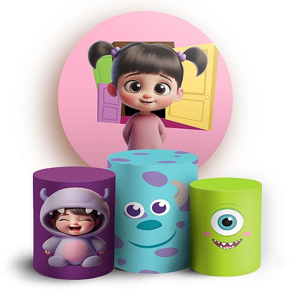 KIT Redondo e Trio - Monstros SA - Sublimado 3D