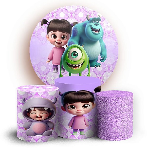 KIT Redondo e Trio - Monstros SA - Sublimado 3D