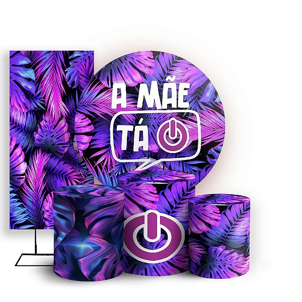 KIT Redondo Trio e Faixa - A Mae Ta On - Sublimado 3D