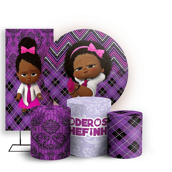 KIT Redondo Trio e Faixa - Poderosa Chefinha - Sublimado 3D