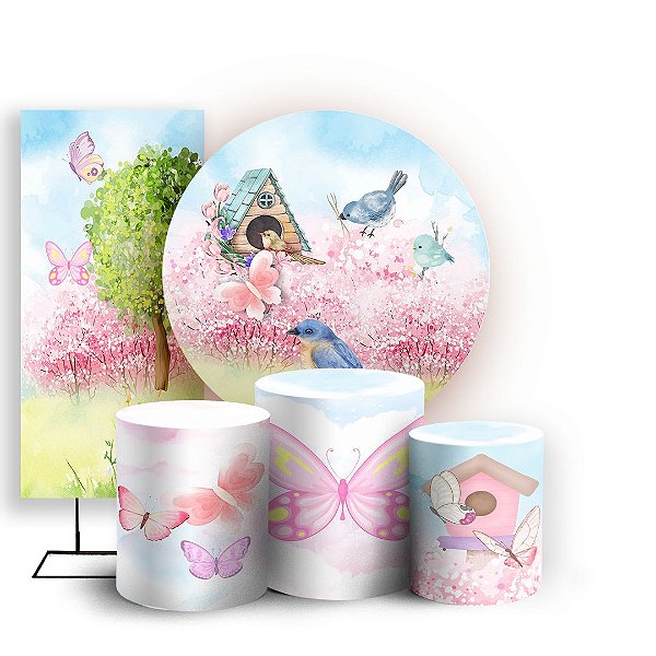 KIT Redondo Trio e Faixa - Jardim - Sublimado 3D