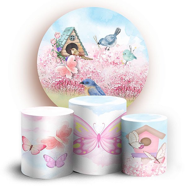 KIT Redondo e Trio - Jardim - Sublimado 3D