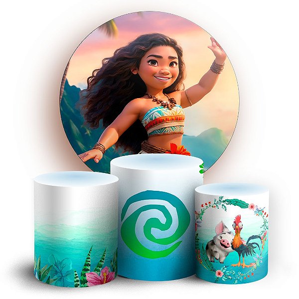 KIT Redondo e Trio - Moana - Sublimado 3D