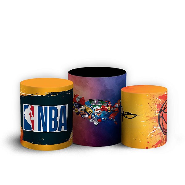 Trio Cilindro - Basquete NBA - Sublimado 3D + Elástico