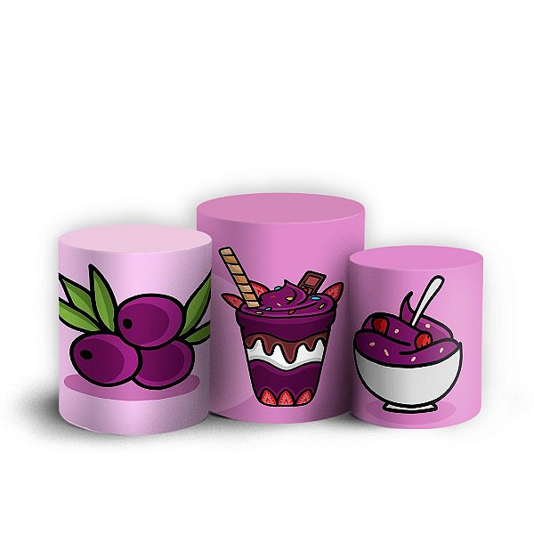 Capas Trio Cilindro Sublimado Vest Facil - Acai