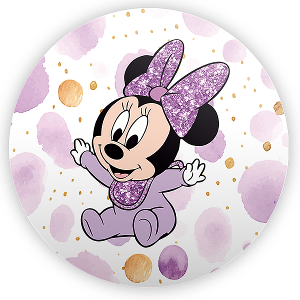Mini Painel - Minnie Lilas - Sublimado 3D