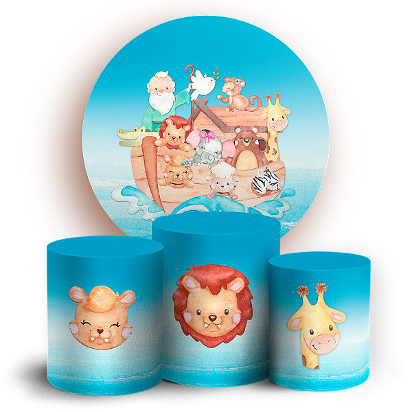 KIT Redondo e Trio - A Arca de Noe - Sublimado 3D