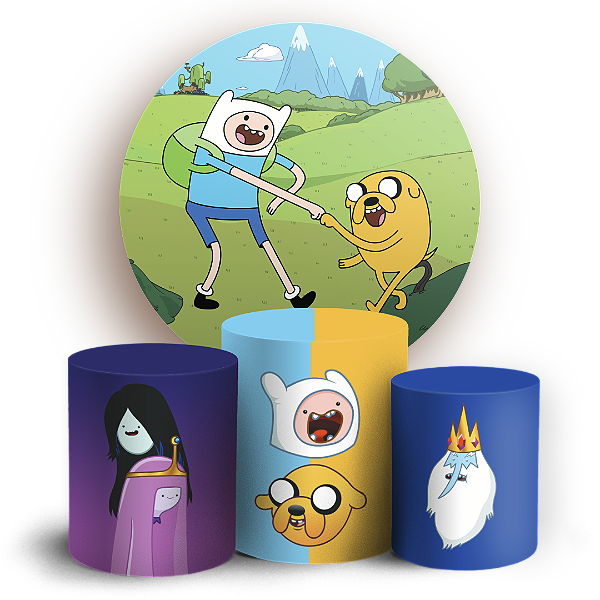 KIT Redondo e Trio - Hora de Aventura - Sublimado 3D