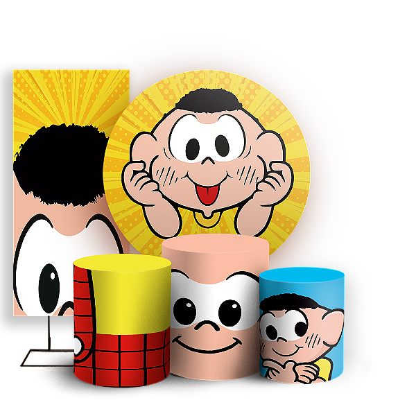 KIT Redondo Trio e Faixa - Turma Da Monica - Sublimado 3D