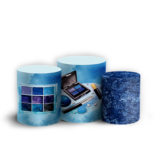 Capas Trio Cilindro Sublimado Vest Facil - Maquiagem
