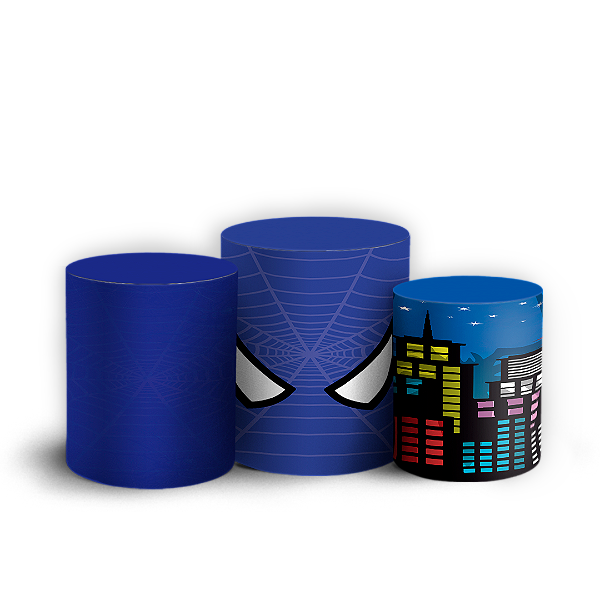Capas Trio Cilindro Sublimado Vest Facil - Homem Aranha