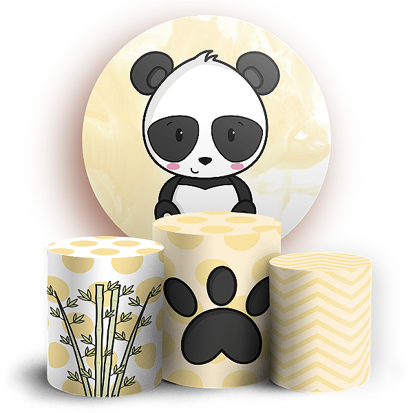 KIT Redondo e Trio - Panda - Sublimado 3D