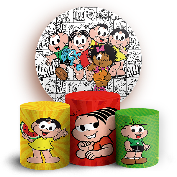 KIT Redondo e Trio - Turma Da Monica - Sublimado 3D