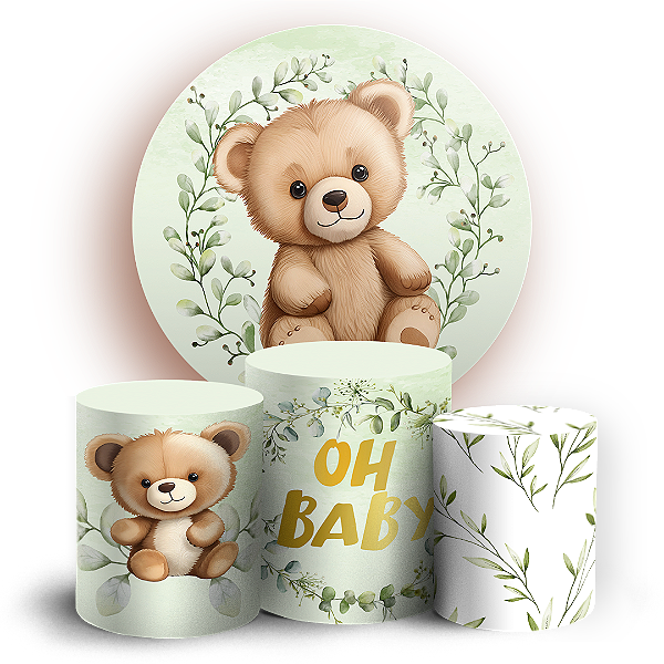 KIT Redondo e Trio - Ursinho - Sublimado 3D