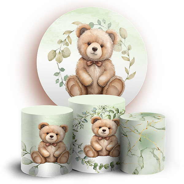 KIT Redondo e Trio - Ursinho - Sublimado 3D