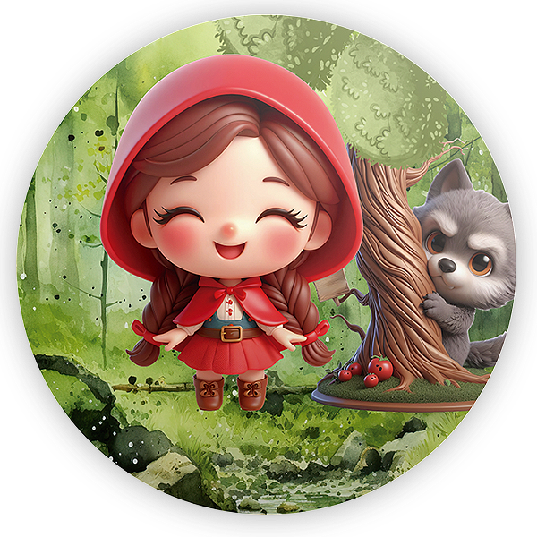 Capa Mini Painel Sublimado - Chapeuzinho Vermelho