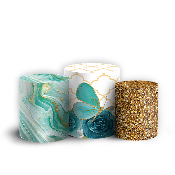 Capas Trio Cilindro Sublimado Vest Facil - 15 Anos