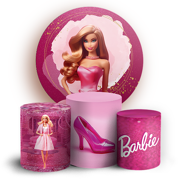 KIT Redondo e Trio - Barbie - Sublimado 3D