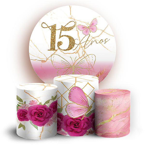 KIT Redondo e Trio - 15 Anos - Sublimado 3D