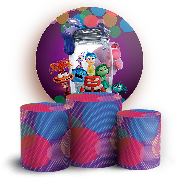 KIT Redondo e Trio - Divertida Mente - Sublimado 3D