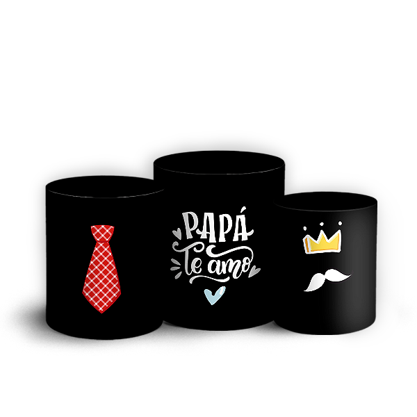 Capas Trio Cilindro Sublimado Vest Facil - Dia del Padre
