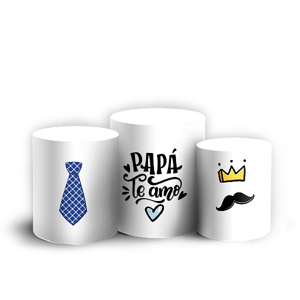 Capas Trio Cilindro Sublimado Vest Facil - Dia del Padre