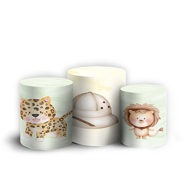 Capas Trio Cilindro Sublimado Vest Facil - Safari