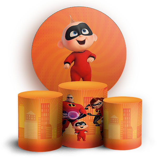 KIT Redondo e Trio - Os Incriveis - Sublimado 3D