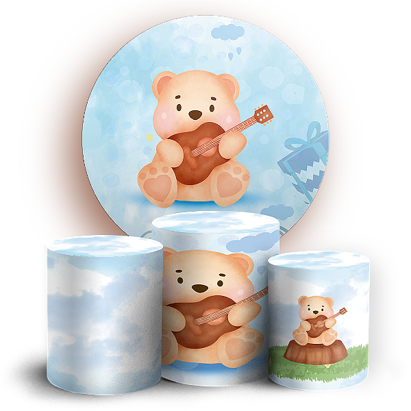 KIT Redondo e Trio - Ursinho - Sublimado 3D