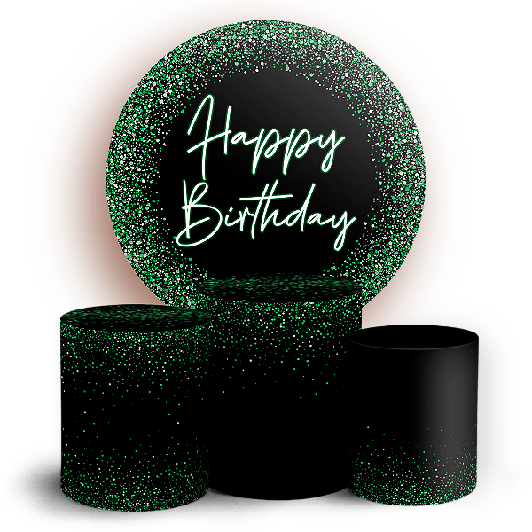 KIT Redondo e Trio - Happy Birthday  - Sublimado 3D