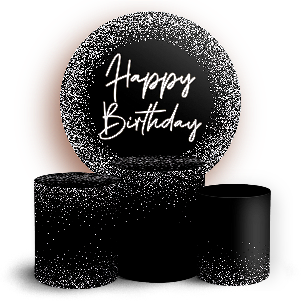 KIT Redondo e Trio - Happy Birthday  - Sublimado 3D