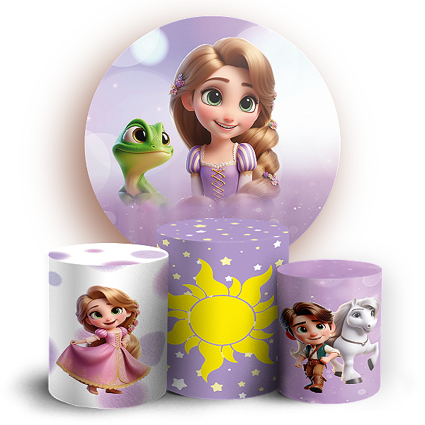 KIT Redondo e Trio - Enrolados - Sublimado 3D