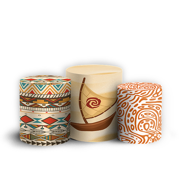 Capas Trio Cilindro Sublimado Vest Facil - Moana