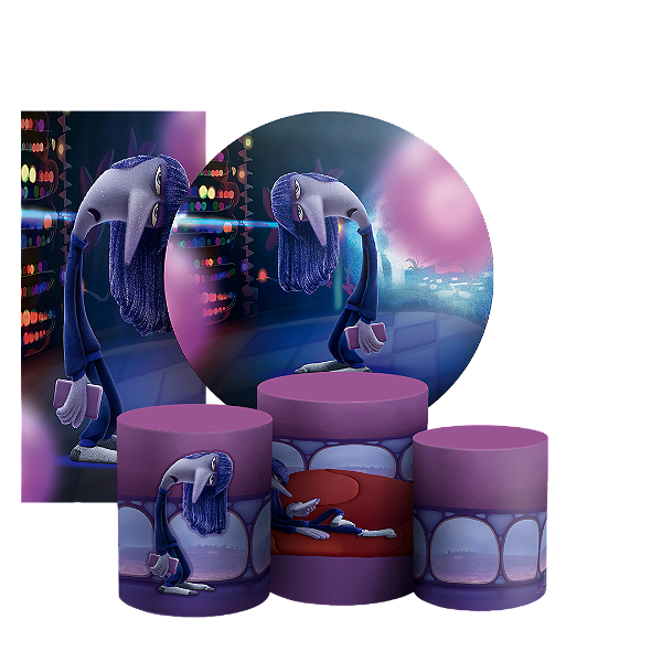 KIT Redondo Trio e Faixa - Tedio Divertida Mente - Sublimado 3D