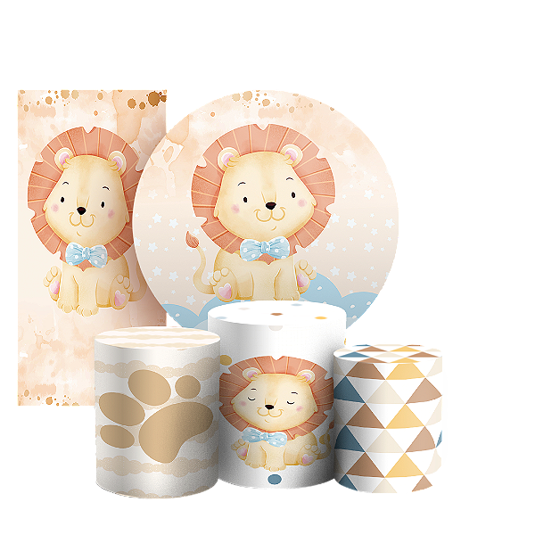 KIT Redondo Trio e Faixa - Leaozinho - Sublimado 3D