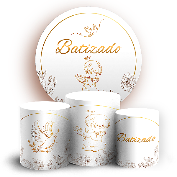 KIT Redondo e Trio - Batizado - Sublimado 3D