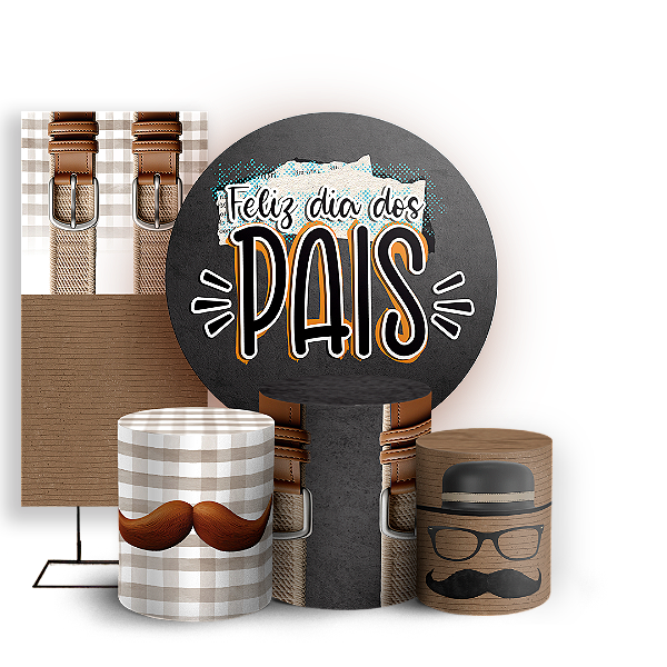 KIT Redondo Trio e Faixa - Dia Dos Pais - Sublimado 3D
