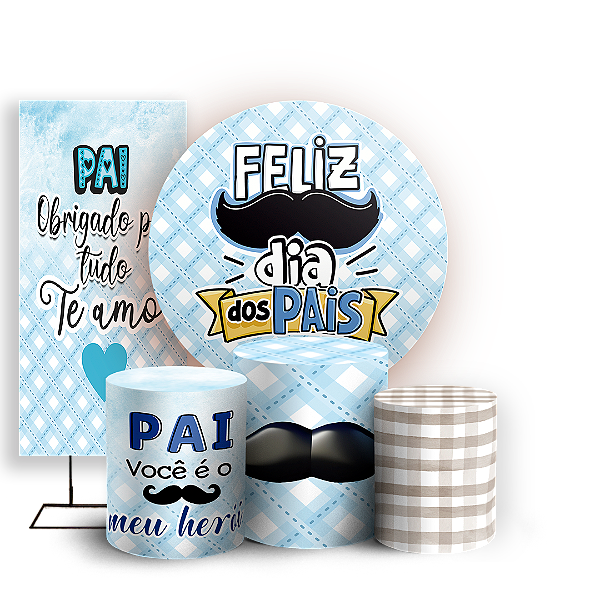 KIT Redondo Trio e Faixa - Dia Dos Pais - Sublimado 3D