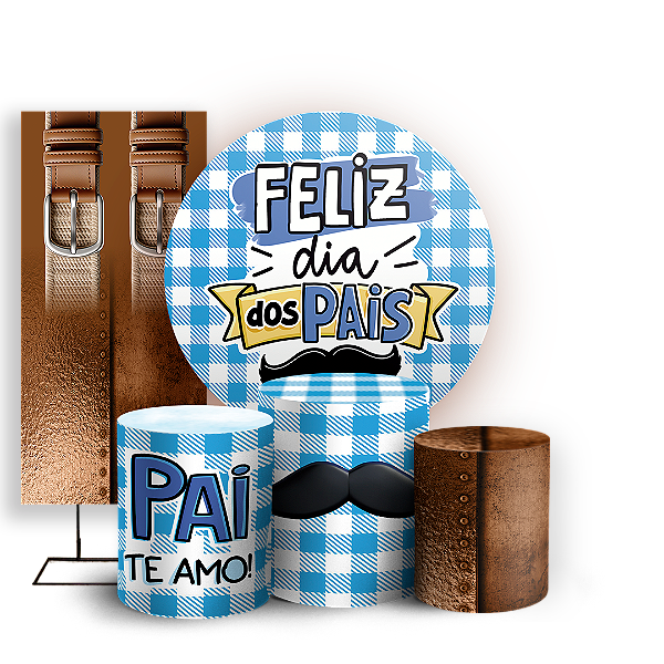 KIT Redondo Trio e Faixa - Dia Dos Pais - Sublimado 3D