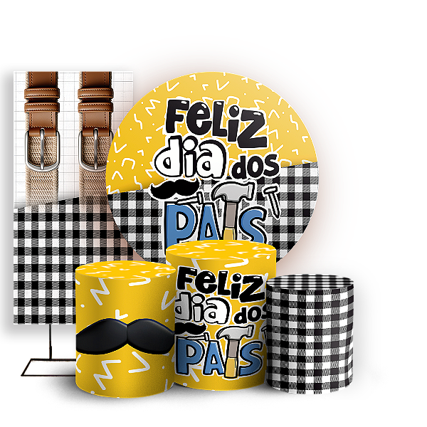 KIT Redondo Trio e Faixa - Dia Dos Pais - Sublimado 3D