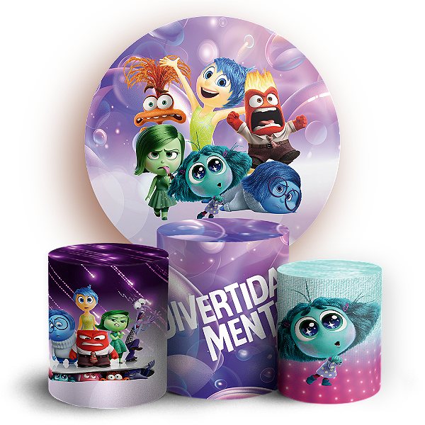 KIT Redondo e Trio - Divertida Mente - Sublimado 3D