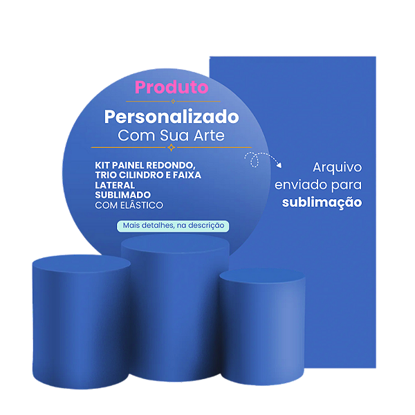 KIT Redondo Trio e Faixa Imagem Personalizada | Código