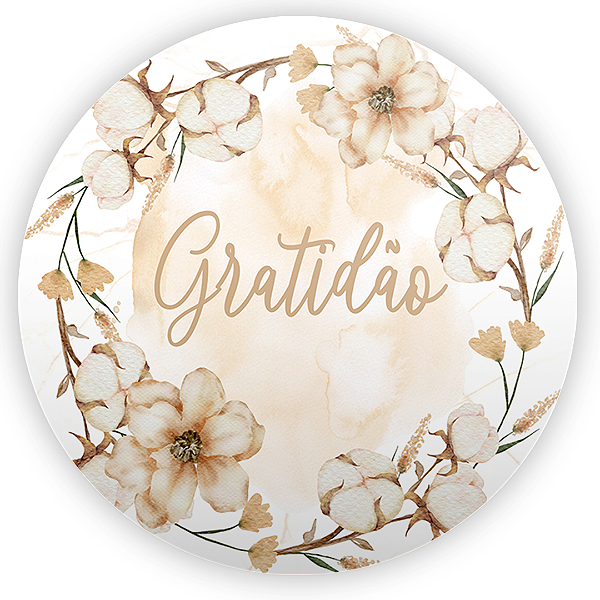 Painel Redondo - Floral - Sublimado 3D
